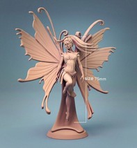 1/24 75mm 3D Print Model Kit Beautiful Girl Fairy Butterfly Unpainted - £32.60 GBP