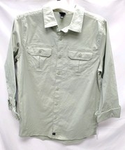 Boys Size L (12/14)  Long Sleeve  Button Up Dress  Shirt, Sage -Art Class  image 2