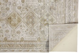 10' X 13' Gold And Ivory Floral Stain Resistant Area Rug - $1,702.03 CAD