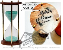 Personalized Engraved Sand Timer - Fillable Hourglass Gift For Couple,Occassions - £31.35 GBP