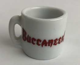 Vintage Nfl Mini Coffee Cup Mug Tampa Bay Buccaneers 1.25&quot; Collectible Miniature - £7.85 GBP