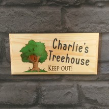 Personalised Treehouse Sign, Keep Out Tree House Boys Kids Childrens Den... - $12.28