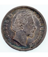 1874 Allemand États Bavaria 5 Mark Pièce Argent En VF + État Km #896 - €212,78 EUR