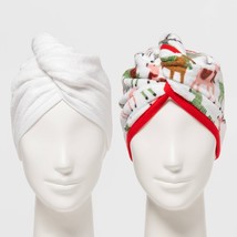 Wondershop Women&#39;s Winter Hair Wraps White/Gray Snowflakes Set of 2 Coun... - $130.52 MXN