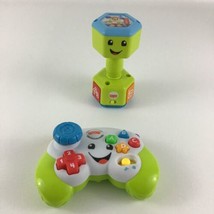 Fisher Price Baby Toys Lot Video Game Controller Dumbbell Electronic Lea... - £20.82 GBP