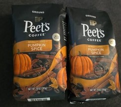 2 Peet's Flavored Coffee, Pumpkin Spice Ground Coffee, 10 Oz Bag (MO6) - $22.03