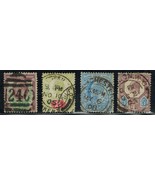 Great Britain Sc# 129-131,134 (4 stamps) used King Edward (1902) Postage - £43.39 GBP