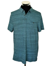 Rock &amp; Republic  Size Large Casual Polo Shirt Teal Metal Buttons Polyester Blend - £12.10 GBP