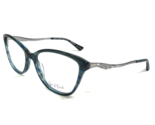 Eyes of Faith Eyeglasses Frames SHELTER Deep Sea Gray Blue Cat Eye 53-16... - $55.97