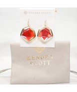 Kendra Scott Vanessa Faceted Dichroic Glass Gold Statement Earrings NWT - £61.99 GBP