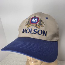 Molson Canada Hops M Logo Beer Store Hat Snapback  Blue Tan - $12.86