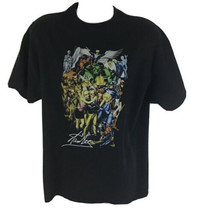 Men&#39;s Stan Lee Avengers Black Graphic T Shirt Size XL Marvel Comic Chara... - £27.49 GBP