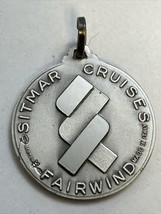 Sitmar Cruises &quot;Fairwind&quot; Large Sterling Silver Pendant Made By Bertoni (Italy) - £25.86 GBP