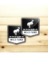 2 Fender Horse Wild Find Emblem Badge for Ford Bronco White on Gloss Black - €34,27 EUR