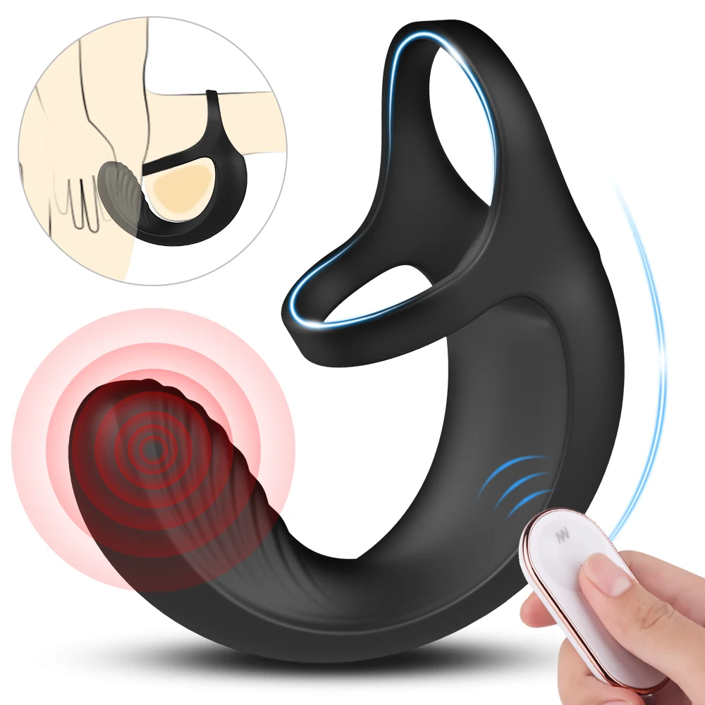 Men Ring Remote Control Wearable Semen Lock Ring Penis  Perineum Anus Stimulus T - $80.00