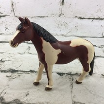 Safari Collectible Horse Figure 2001 Pinto Brown White 3.5&quot; - £7.77 GBP
