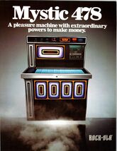 Mystic 478 Jukebox FLYER 1978 Original Phonograph Music Artwork Foldout ... - $25.10