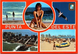 Punta Del Este Postcard Bikini Beach Girl Posted city beach - £7.37 GBP