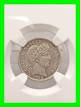1914-S Barber Dime 10c - NGC AU Almost Uncirculated Details Damaged  - £115.97 GBP