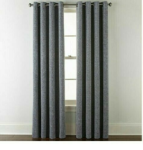 (1) Jcp Home Sullivan Denim Blue Worn Indigo Blackout Grommet Curtain 50 X 95 - $51.47