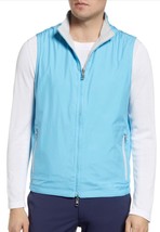 Peter Millar Men&#39;s Turquoise  Gray Reversible Vest Jacket  Size XL $168 - $107.23
