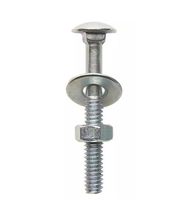 HILLMAN 1/4 in. Dia. x 1 in. L Zinc-Plated Steel Carriage Bolt 100 pk - £18.45 GBP