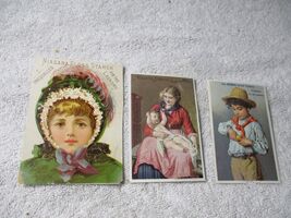 3 Vintage 1880s Niagra Gloss Starch Trade Card - $14.84