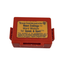 Vintage 1980 Speak &amp; Spell Texas Instruments Noun Endings Word Module Cartridge - $14.25