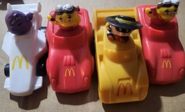 1988 McDonalds Happy Meal Toy Birdie Grimace Hamburgular PullBack Car (Lot Of 4) - £8.47 GBP