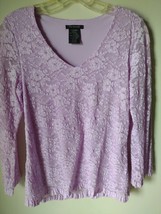 Lavender Lacey Lightweight Woman&#39;s Top, Small QVC &quot;For Joseph&quot; - £15.79 GBP