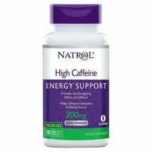 High Caffeine Energy Support 100 Tablets by Natrol - $35.00