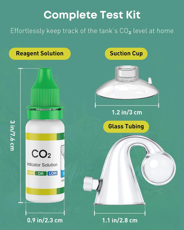 Pawfly Glass CO2 Drop Checker for Aquarium CO2 Indicator for Planted Fish Tank C Item image 4