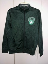 Nba Boston Celtics Mens Green Zip SWEATSHIRT-NWOT-100% POLYESTER-STAND-UP Collar - £19.18 GBP