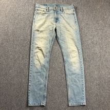 Levi&#39;s Jeans Mens 30x32 Denim Straight Leg Skinny Distressed Cotton - $365.38 MXN