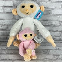 Fingerlings White Monkey Plush 13&quot;  Pink 8&quot; Posable Bendable Arms NWT Lot of 2 - £19.31 GBP