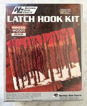 Winter Woods Vintage Latch Hook Kit National Yarn Crafts 20 x 27&quot; Wall H... - $23.70