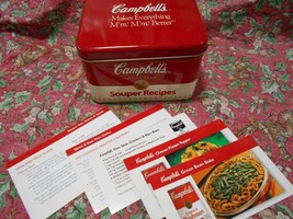 1 Campbell&#39;s Soup Recipe Tin + Recipe Cards, Used but Nice, Collectible or Gift - £14.90 GBP