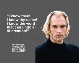 WARLOCK JULIAN SANDS &quot;I KNOW THEE! I KNOW THEY...&quot; QUOTE PHOTO VARIOUS S... - $4.73+