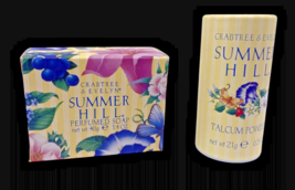 Crabtree &amp; Evelyn Summer Hill Mini Perfumed Soap &amp; Talcum Powder Vintage Set Lot - £37.65 GBP