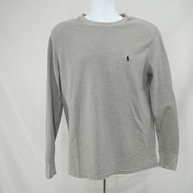 Ralph Lauren Polo Gray Crew Neck Long Sleeve Shirt 60% Cotton 40% Poly S... - £31.00 GBP