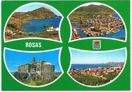 Spain Postcard Costa Brava Rosas Multi View - $3.95