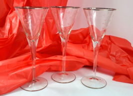 Three vintage etched with doves and feathers toasting Champaign flutes - $10.99