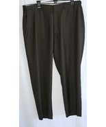 HAGGAR BROWN DRESS PANTS 38 W 29 L POLYESTER RAYON #8473 - £7.73 GBP