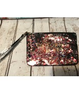 Victoria&#39;s Secret Sequin wristlet Zippered Makeup Cosmetic Bag NEW  - $12.19