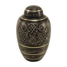Solid Brass Radiance Adult Funeral Cremation Urn For Ashes 210 Cubic Inches - £155.86 GBP