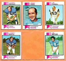 1973 Topps Los Angeles Rams Team Lot 5 diff John Hadl Larry Smith RC Jim Purnell - £2.36 GBP