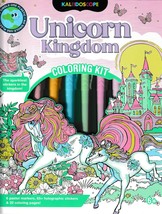 Kaleidoscope: Unicorn Kingdom Coloring Kit, Coloring Book, Markers &amp; STI... - $16.13