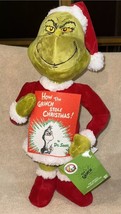 Gemmy 18” Holiday Greeter Stuffed Grinch in Santa Suit with Dr. Seuss™ B... - $34.99