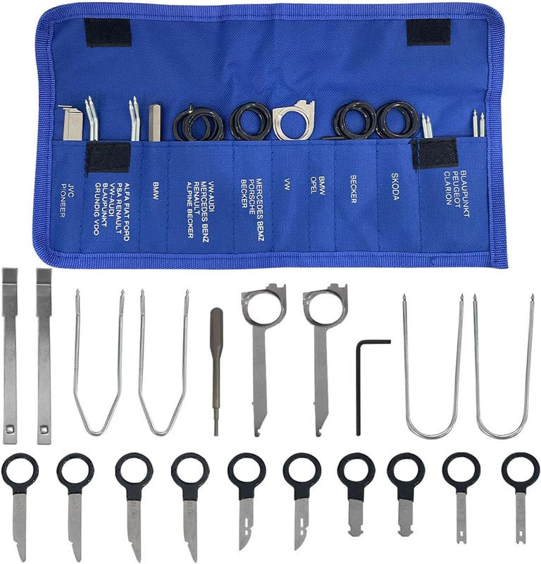 20PCS Car Radio Removal Tool Kit, Professional Tooling Car Audio Stereo CD Playe Item image 10