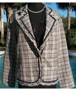 CHICO&#39;S Chicos 2 3  Texture Coat Jacket Top New Sz M/L/XL Boucle Tweed $... - £50.08 GBP